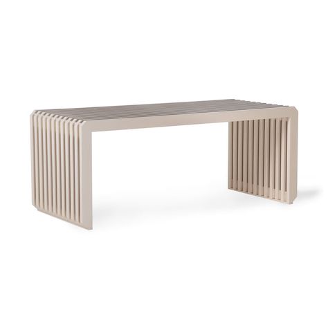 Slatted bench, length 96 cm, cream by HKliving