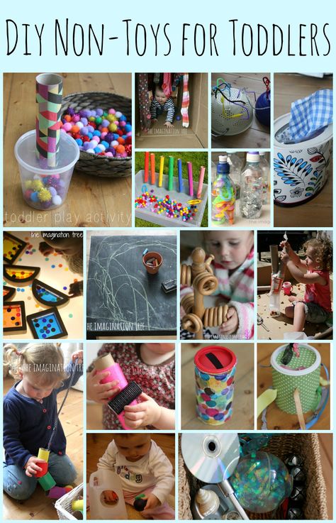 15 DIY non-toys for toddlers and babies.  I love that so many of these are made with things from around the house! Boy Craft, Imagination Tree, Toys For Toddlers, Homemade Toys, Child Rearing, Diy Toddler, Making Stuff, Nature Play, Toddler Play