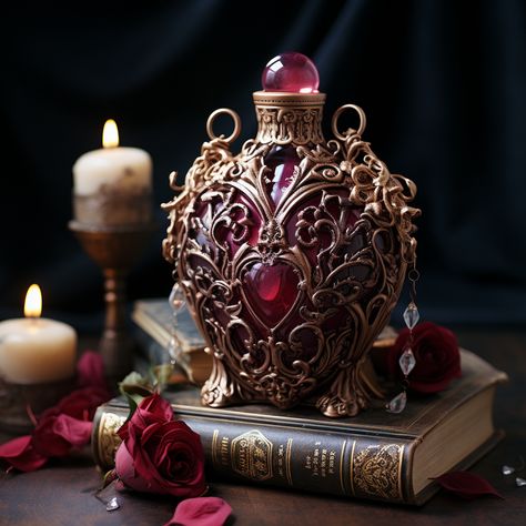 Love Potion Witch, Love Elixir, Love Potions Witchcraft, Love Potion Aesthetic Dark, Heart Potion Bottle, Potent Love Spell, Magic Spells, Love Spells, Creative Photography