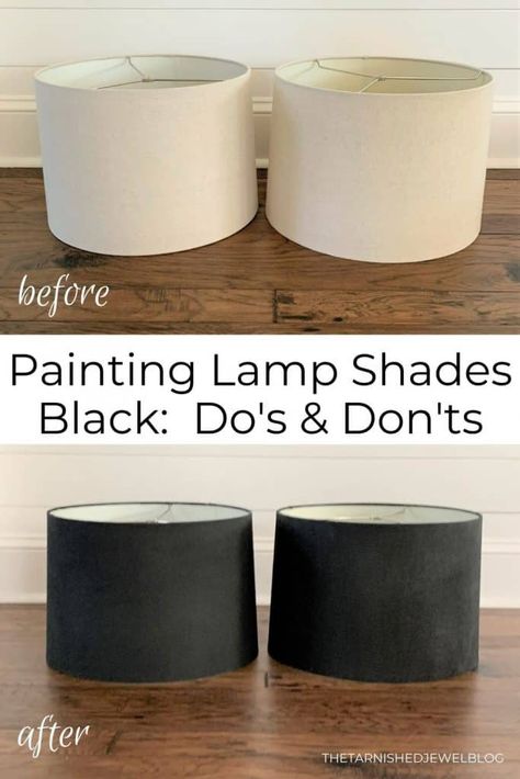 How To Paint Fabric, Recover Lamp Shades, Spray Paint Lamps, Diy Lamp Makeover, Fabric Spray Paint, Old Lamp Shades, Lampshade Makeover, Lamp Makeover, Painting Lamp Shades