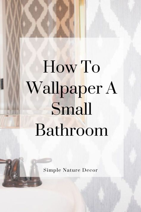 Half Bathroom Wallpaper, Half Bath Wallpaper, Bathroom Wallpaper Trends, Wallpaper Toilet, How To Wallpaper, Bathroom Wall Coverings, Bathroom Wallpaper Modern, Wallpaper For Small Bathrooms, Wallpaper Accent Wall Bathroom