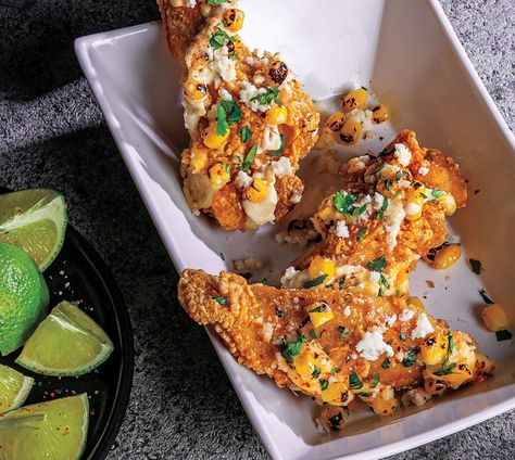 Mexican Street Corn Wings | Sysco Foodie Corn Wings, Mexican Street Corn Chicken, Street Corn Chicken, Recipes Restaurant, Menu Recipes, Corn Chicken, Mexican Street Corn, Street Corn, Main Dish Salads