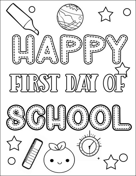 25 Free Back To School Coloring Pages For 2023 (2023) - So Festive! First Day Of School Coloring Page Kindergarten, First Day Of Kindergarten Coloring Page, First Day Of School Coloring Page Preschool, 1st Day Of School Coloring Page, First Day Of Kindergarten Homeschool, Back To School Worksheets Kindergarten, First Day Of School Worksheets Preschool, First Day Of School Coloring Page, September Coloring Pages