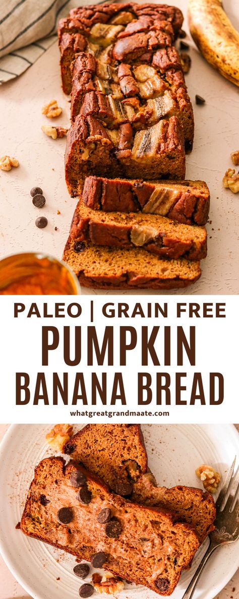 Pumpkin Banana Gluten Free, Paleo Pumpkin Banana Bread, Gf Pumpkin Banana Bread, Pumpkin Banana Bread Almond Flour, Whole 30 Pumpkin Bread, Almond Flour Pumpkin Banana Bread, Gluten Free Banana Pumpkin Bread, Pumpkin Banana Bread Gluten Free, Gluten Free Pumpkin Banana Bread