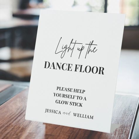 Light Up the Dance Floor   Glow Sticks Sign Dance Floor Glow Sticks, Wedding Glow Sticks, Wedding Send Off Sign, Light Up The Dance Floor, Dance Floor Wedding, Wedding Send Off, Glow Stick, Template Wedding, Shop Light