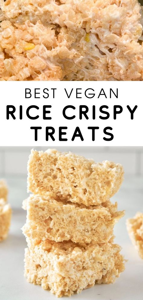 Protein Rice Crispy Treats, Make Rice Crispy Treats, Vegan Rice Crispy Treats, Vegan Rice Krispie Treats, Vegetarian Marshmallows, Crispy Treats Recipe, Rice Crispy Treats Recipe, Puffed Rice Cereal, Crispy Recipes