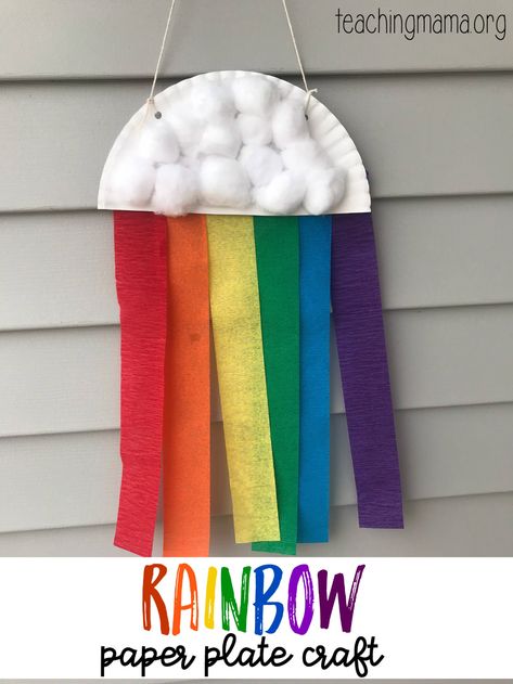 Rainbow Craft for Toddlers Craft For Toddlers, Paper Plate Craft, Rainbow Craft, March Crafts, St Patricks Day Crafts For Kids, Toddler Arts And Crafts, Rainbow Paper, Rainbow Crafts, St Patrick's Day Crafts