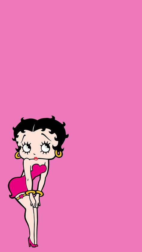 Betty Boop Red Aesthetic, Betty Boo Wallpapers, Betty Boop Wallpapers Iphone Wallpaper Backgrounds, Aesthetic Iphone Wallpaper Girly, Pink Cartoon Characters, Girly Phone Wallpapers, Hot Pink Painting, Betty Boop Pfp, Betty Boop Y2k