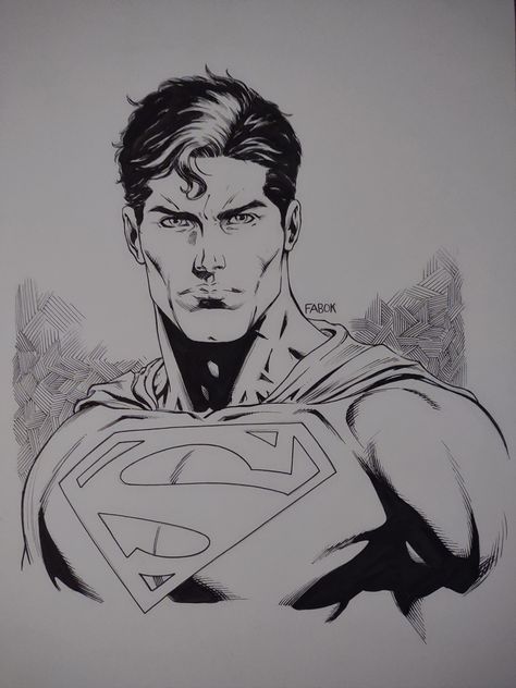 Superman Art Drawing, Superman Anime, Superman Comic Art, Jason Fabok, Superman Drawing, Choose Her, Drawing Superheroes, Man Sketch, Comic Book Art Style