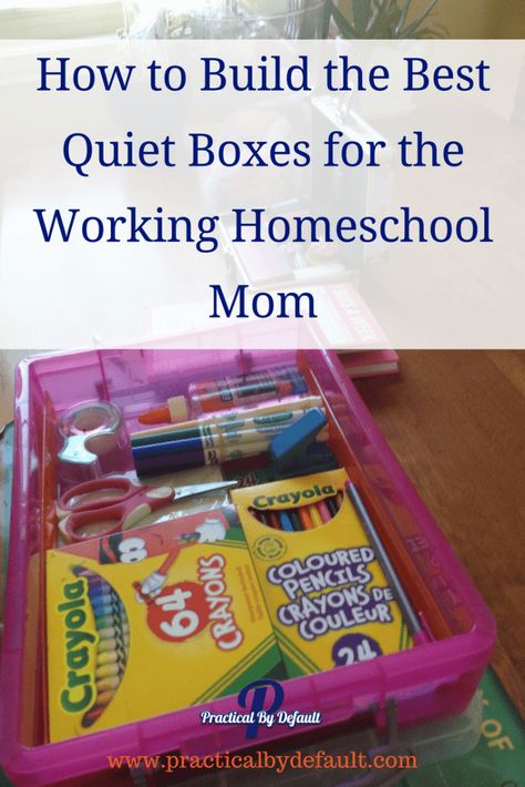 Quiet Boxes, Quiet Time Boxes, Homeschool Nook, Bee Ideas, School Age Activities, Mom On The Go, School Boxes, Author Platform, Quiet Time Activities