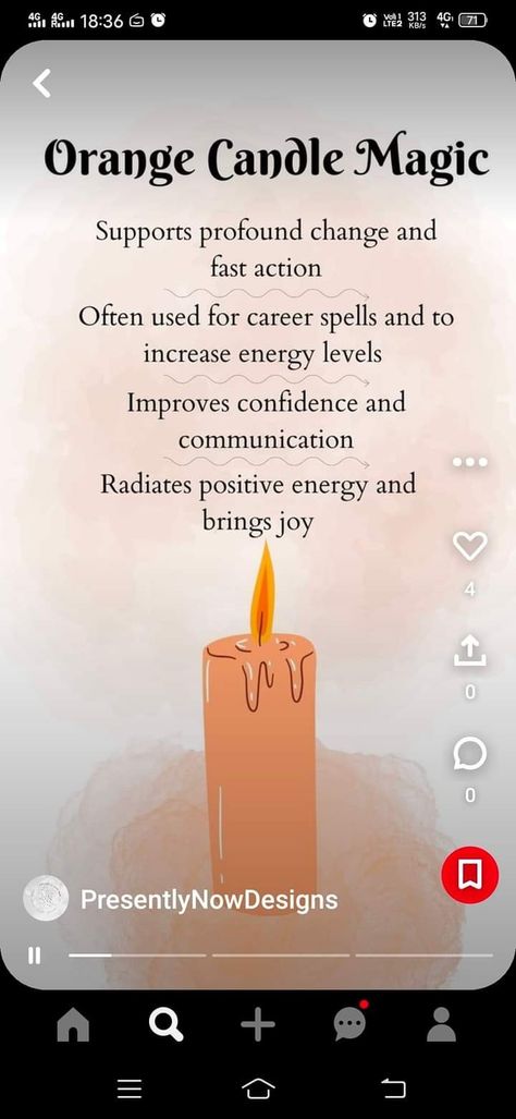 Orange Candle Magic, Yellow Candle Magic, Witch Things, Crystal Healing Chart, Witchy Tips, Improve Confidence, Yellow Candles, Orange Candle, Wiccan Spell Book