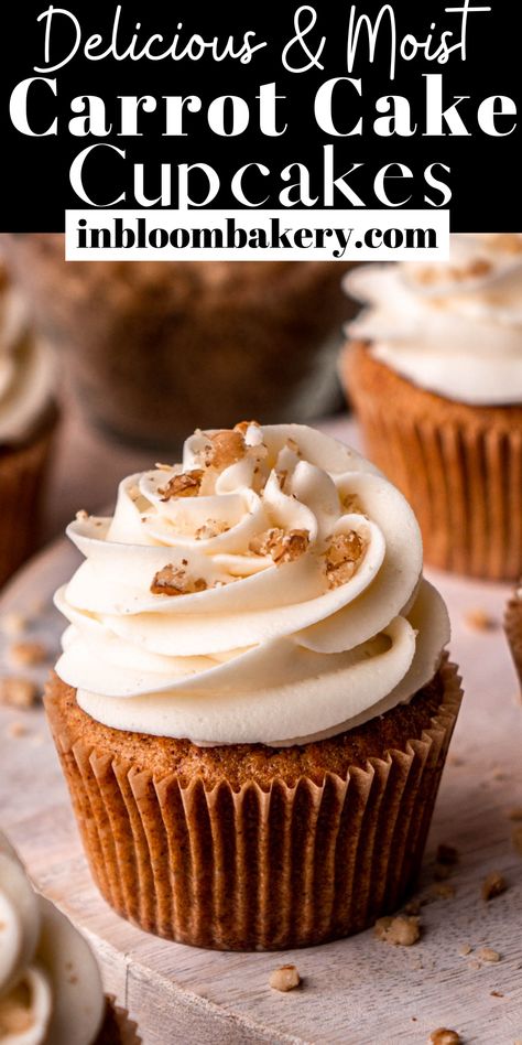 These are absolutely the best homemade carrot cake cupcakes! They're easy to make, extremely moist, flavored with warm spices, and topped with the best cream cheese frosting. These delicious carrot cake cupcakes are perfect for Easter, spring time or really anytime! Carrot Cake Cupcakes Small Batch, Moist Carrot Cupcake Recipe, Best Carrot Cupcake Recipe, Homemade Carrot Cake Cupcakes, Moist Carrot Cake Cupcakes, 2023 Desserts, Cake Secrets, Carrot Cupcake Recipe, The Best Cream Cheese Frosting