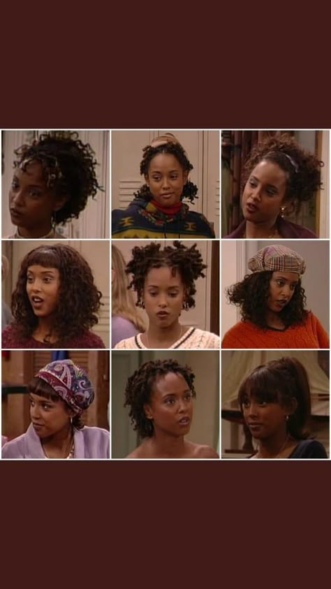 80s Hairstyles Black Women Natural Hair, Raven Baxter Hairstyles, Angela Moore Outfits, 90s Black Women Hairstyles, 90s Black Hairstyles, 90s Black Women, Angela Moore, 90s Fine, Black Hair 90s