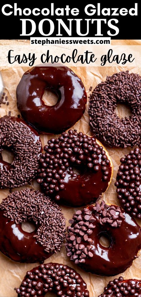 Chocolate Icing For Donuts Recipe, Icing For Donuts Recipe, Chocolate Glaze For Donuts Recipe, Chocolate Donut Glaze, Oreo Cookie Truffles, Best Donut Recipe, Chocolate Doughnut Glaze, Chocolate Donuts Baked, Donut Board