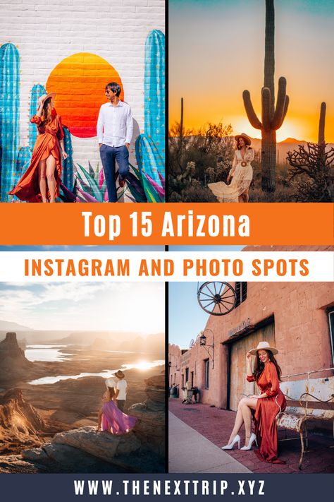 Top 15 Arizona Photo Spots for Instagram | The Next Trip Arizona Ig Pictures, Phoenix Arizona Picture Ideas, Sedona Photography Spots, Arizona Photoshoot Ideas, Arizona Instagram Pictures, Arizona Picture Ideas, Mount Lemmon, Arizona Lakes, Goodyear Arizona