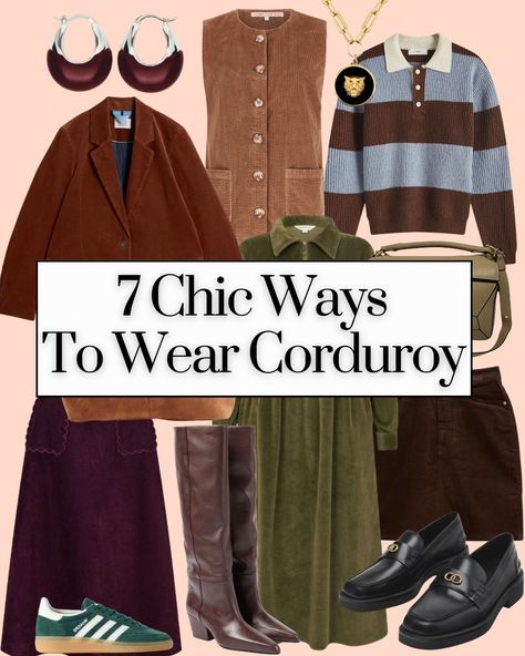 7 Chic Ways To Wear Corduroy - WearsMyMoney Creme Corduroy Pants Outfit, Corduroy Wide Leg Pants Outfit, Corduroy Midi Skirt Outfit, Light Brown Corduroy Pants Outfit, Courdory Jeans Outfits, Corduroy Jeans Outfit, Corduroy Pants Outfit Women, Corduroy Clothing, Corduroy Outfit