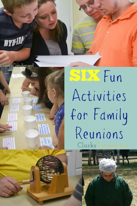 We were all laughing and having so much fun with all of these! Be sure to check out these family reunion games for your next family or group event! Reunion Activities, Family Reunion Activities, Reunion Games, Family Reunion Games, Family Reunion Planning, Reunion Ideas, Family Party Games, Family Get Together, Holiday Games