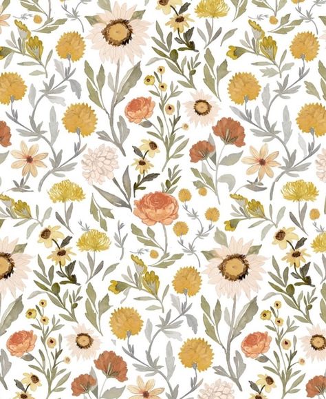 "Wildflower Lane" by Artist Shauna Little of Clara Jean Design in Utah • @clarajean.design on Instagram Spring Wallpaper, Phone Wallpaper Patterns, Iphone Background Wallpaper, Cute Backgrounds, Cute Wallpaper Backgrounds, Computer Wallpaper, White Wallpaper, Ipad Wallpaper, 귀여운 동물