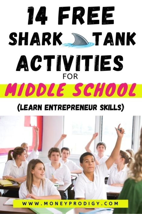 Shark tank ideas for school - these middle school and high school shark tank project ideas are SO cool for kids! Glad to see all these free shark tank resources out there for the classroom. Great young entrepreneur ideas to help kids think through the process of coming up with a kid business. #sharktank #kidentrepreneur #youngentrepreneur #teachmoney Entrepreneur Activities For Students, Middle School Career Activities, Middle School Entrepreneurship Ideas, Entrepreneur Projects For Students, Middle School Business Education, Shark Tank Project Ideas For Students, Leadership Lessons For Middle School, Ideas For Events Activities, High School Fun Activities