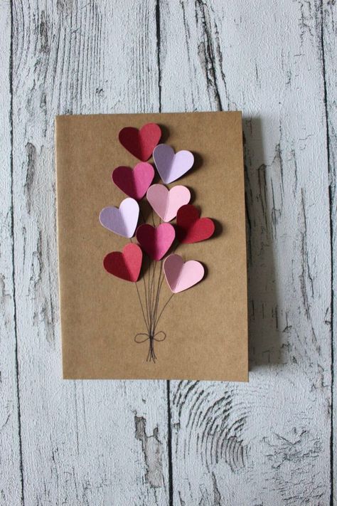 Valentines Card For Boyfriend Diy, Walentynki Kartki Diy, Valentine Cards Handmade Simple, Diy Valentines Day Cards, Diy Valentinstag, Gifts Amazon, Diy Valentines Cards, Valentine's Ideas, Boyfriend Crafts