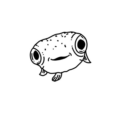 Puffer Fish Tattoo Drawings, Pufferfish Tattoo, Puffer Fish Tattoo, Clown Fish Tattoo, Puffer Fish Drawing, Simple Fish Tattoo, Fish Doodles, Fish Tattoo Design, Goldfish Tattoo