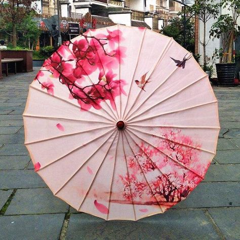 Japanese Umbrella Flower Cherry Blossom Traditional Parasol Lotus Sakura umbrella Get yours at The Japanese Temple Online Store ! Oil Paper Umbrella, Chinese Umbrella, Silk Dancing, Dance Decorations, Cute Umbrellas, Chinese Dance, Japanese Umbrella, Japanese Sakura, Japanese Temple