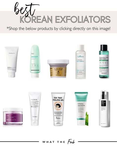 Korean Exfoliator, Exfoliate Face Products, Under Eye Wrinkle Cream, Best Korean Skincare Products, Best Exfoliators, Korean Skincare Products, Natural Face Cleanser, Exfoliating Pads, Skin Lightener