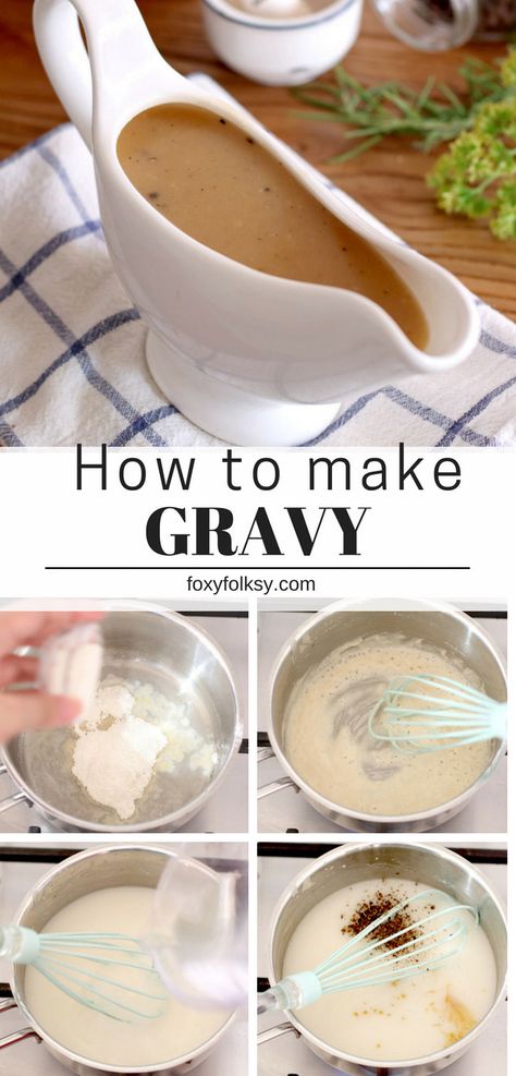 Homemade Gravy Recipe- It never gets easier than this. Perfect for fried chicken, steak and mashed potatoes. | www.foxyfolksy.com Mash And Gravy Recipe, Gravy For Potatoes, Mashed Potatoes Sauce Recipe, Gravy For Steak And Mashed Potatoes, Mashed Potato Sauce, Mash Potato Gravy Recipe, Mashed Potatoes Sauce, Easy Gravy Recipe For Mashed Potatoes, Gravy Recipe For Mashed Potatoes