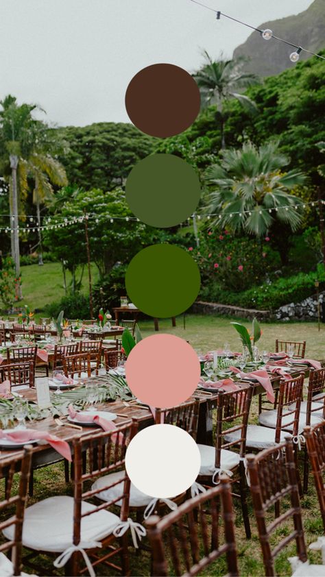 FTG's Wedding Color Palette Collection — For The Good Weddings and Events Hawaii Wedding Color Schemes, Tropical Wedding Color Palette, Bridesmaid Dress Color Schemes, Wedding Color Schemes Spring, Wedding Color Pallet, Fall Wedding Color Palette, Pallet Wedding, Beach Wedding Colors, Green Themed Wedding