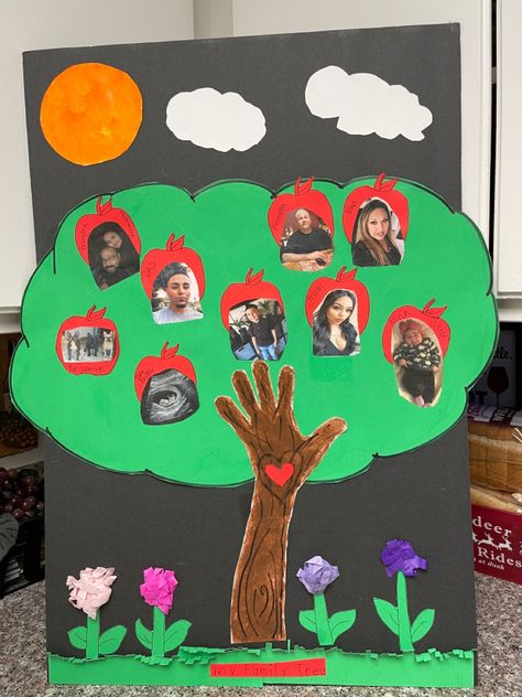 Prek Family Tree Ideas, Apple Family Tree, Family Tree Ideas, Tree Project, Family Tree Project, Apple Theme, Craft Kits For Kids, Family Tree, Craft Kits