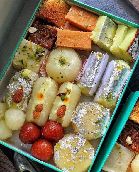 Indian Mithai, Delicious Food Image, Fair Foods, Variety Food, Chocolate Recipes Homemade, Break Fast, Fair Food, Tastemade Recipes, Sweet Dishes Recipes