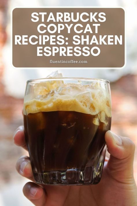 Recreate the magic of Starbucks Iced Shaken Espresso with this easy Shaken Espresso Recipe! Perfect for Homemade Coffee Drinks, this recipe shows you How To Make Brown Sugar Shaken Espresso just like your favorite barista. Enjoy the refreshing, bold flavors in every sip! Starbucks Shaken Espresso Recipe, Iced Shaken Espresso Starbucks, Espresso Recipes At Home, Starbucks Iced Shaken Espresso, Starbucks Drink At Home, Shaken Espresso Starbucks, Shaken Espresso Recipe, Iced Shaken Espresso, Starbucks Copycat Recipes