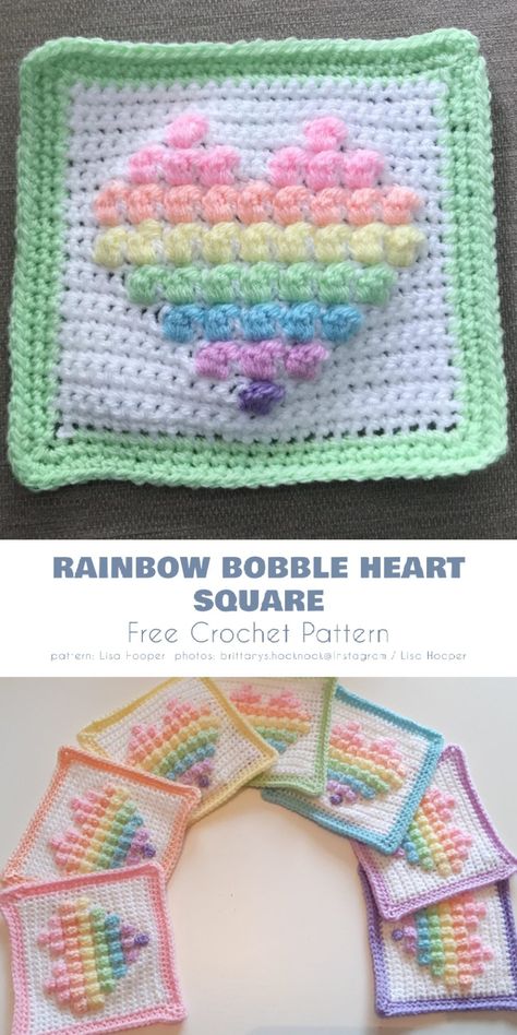 Popcorn Heart Blanket Free Crochet Patterns Bobble Stitch Crochet Blanket, Heart Blanket Pattern, Types Of Crochet, Crochet Bedsheets, Crocheted Hearts, Sleeve Patterns, Crochet Heart Blanket, Bobble Stitch Crochet, Coaster Crochet