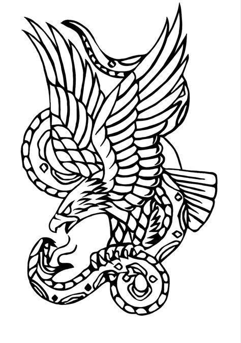 Traditional Scale Tattoo, Mexican Eagle Tattoo Design, Snake And Eagle Tattoo, Eagle Snake Tattoo, Eagle And Snake Tattoo, Sleeves Tattoos, Traditional Tattoo Black And Grey, Eagle And Snake, Traditional Tattoo Outline