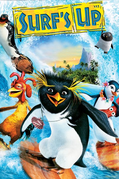 SURF'S UP Surfs Up Movie, Cody Maverick, Best Animated Movies, Chicken Joe, Sony Animation, Posters Of Movies, Up The Movie, Summer Watch, Giant Waves