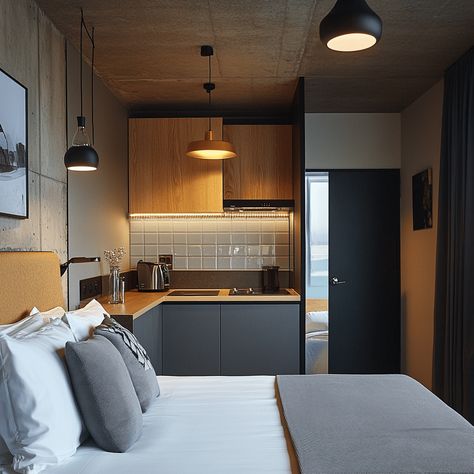 Transform Your Studio Apartment into a Luxe, Hotel-Like Airbnb Haven - axxla interior design Small Airbnb Ideas, Small Airbnb, Airbnb Interior Design, Airbnb Interior, Guest Room Design, Small Studio Apartment, Luxurious Hotel, Small Space Design, Perfect Sense