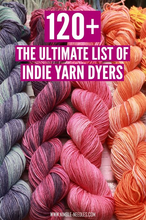 The best indie yarn dyers for knitting and crochet. This is a massive resource if you want to find the best yarn for your next projects. Beautiful colorways, speckles, hue shifts, and semi-solids all the way. Click at your own peril (smirk)  #knitting #knit #crochet #yarn #dyi Yarn Color Combinations, Indie Dyed Yarn, Hand Knit Blanket, Unique Yarn, Knitting Tutorials, Hand Painted Yarn, Yarn For Sale, String Theory, Variegated Yarn