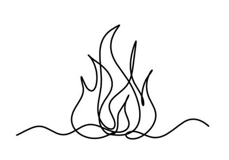 Single Line Flame Tattoo, Fire Line Art Tattoo, Fire One Line Drawing, Flame Tattoos For Women, Flame Line Drawing, Feminine Flame Tattoo, Fire Fine Line Tattoo, Fine Line Flame Tattoo, Fire Line Drawing