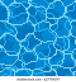 Pixel Art Underwater, Water Pixel Art, Ocean Pixel Art, Pixel Ocean, Pixel Water, Fish Feeding, Living Pool, Underwater Images, Waves Icon