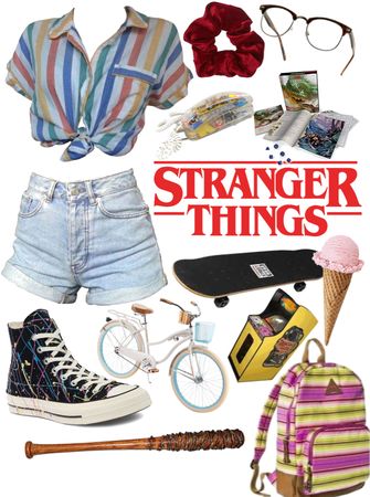 Stranger Things Clothing, 1985 Outfits Stranger Things, Stranger Things Style 80s, Stranger Things Wardrobe, If I Was In Stranger Things, 80s Aesthetic Outfits Stranger Things, Stranger Things Inspo Outfits, Stranger Things Aesthetic Clothes, Stranger Thing Outfits