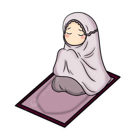 Praying Cartoon, Praying Picture, Muslimah Praying, Islamic Doodle, Purple Png, Balloon Background, Islamic Cartoon, Cartoons Png, Cute Cartoon Characters