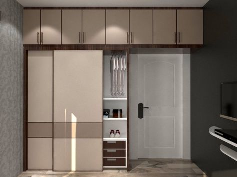 Wardrobe With Loft Design Bedroom, Open Wardrobe Ideas Bedroom, Sliding Wardrobe With Loft, Wardrobe Colour Ideas Bedrooms, Wardrobe Colour Ideas, Cubords Ideas Bedroom, Profile Wardrobe, Wardrobe With Loft, Bedroom Cupboard Designs Modern