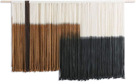 Macrame Wall Hanging Large Dip Dye Tapestry Fiber Wall Art Boho Bedroom Décor : Everything Else Macrame Wall Hanging Large, Wall Fires, Fiber Wall Art, Brown Walls, Wall Art Boho, Macrame Wall Art, Boho Bedroom Decor, Macrame Hanging, Woven Wall Hanging