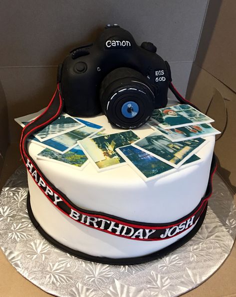 Photographer Cake Ideas, Photography Theme Cake, Photography Cake Camera, Camera Theme Cake, 70th Birthday Cake For Men, Polaroid Party, Camera Cake, Camera Cakes, 70th Birthday Cake