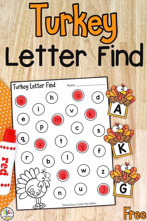 Your preschoolers are sure to have fun learning the ABC's this Thanksgiving with this Turkey Alphabet Sensory Bin! November Letter Activities For Preschool, November Sensory Bin Kindergarten, Letter K Sensory Bin, Preschool Turkey Theme, Fine Motor Centers Kindergarten, Turkey Letter Activities Preschool, Turkey Alphabet Letters, Thanksgiving Sensory Activities, Abc Thanksgiving Printable