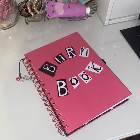 Mean Girls Burn Book Pages, Burn Book Ideas Pages Diy, Diy Burn Book Pages, Mean Girls Scrapbook, Burn Book Inside, How To Make A Burn Book, Diy Burn Book, Burn Book Ideas Pages, Lady Aesthetic