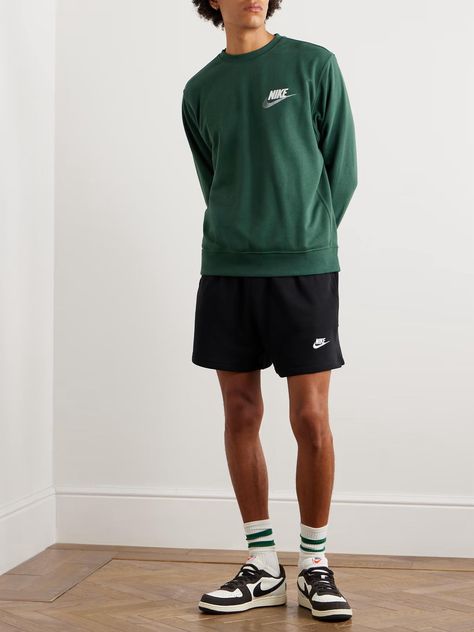 Nike Shorts Outfit, Black Shorts Outfit, Nike Collection, Outfit Nike, Outfits Athletic, Sweatshirt Nike, Nike Outfit, Mens Shorts Outfits