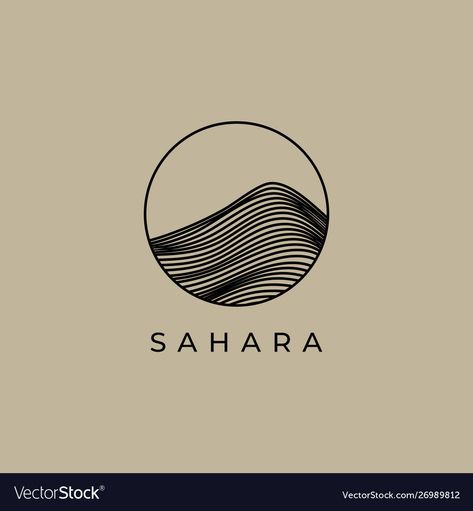 Download Logo Design, Lines Logo Design, One Line Logo Design, Sand Logo Design, Desert Graphic Design, Desert Logo Design, Desert Branding, Iq Logo, Desert Vector