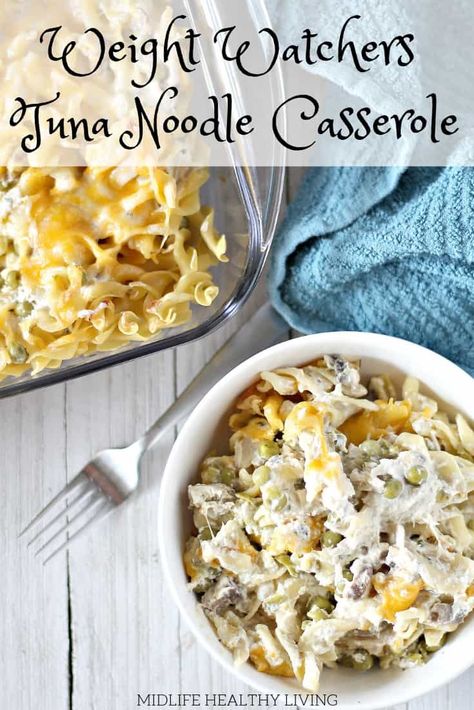 Ww Tuna Casserole, Ww Tuna Noodle Casserole, Low Calorie Tuna Casserole, Healthy Tuna Noodle Casserole Easy, Low Calorie Healthy Dinner Recipes, Ww Tuna Recipes, Healthy Tuna Casserole Recipes, Weight Watchers High Protein Meals, Ww Dinner Recipes Easy