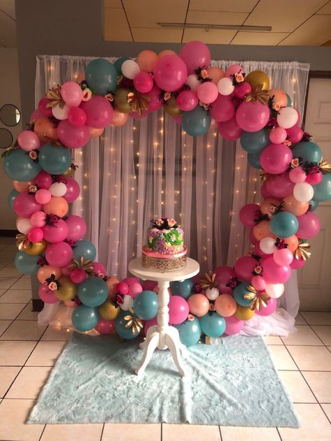 Ring Decoration Ideas For Birthday, Balloon Decoration Birthday, Simple Balloon Decoration, Decoration Buffet, Decoration For Party, Deco Ballon, Ring Decoration, Birthday Room Decorations, Simple Birthday Decorations